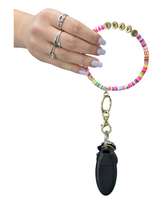 Charm Beaded Bracelet Keychain