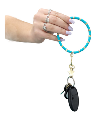 Charm Beaded Bracelet Keychain