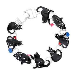 Black Cat Charm Bracelet