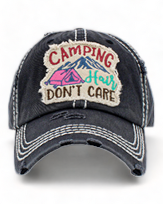 Patch Vintage Baseball Cap (Camping Hair)