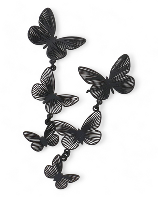 Triple Butterfly Link Earrings