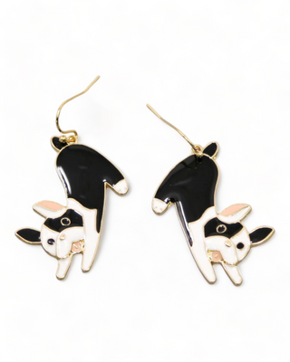 French Bulldog Drop Earrings