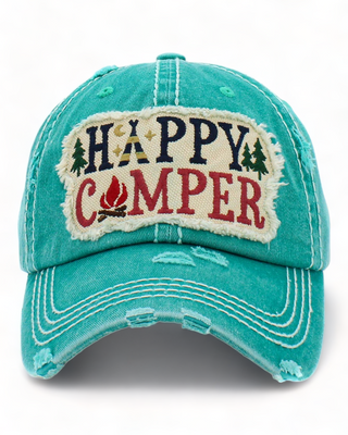 Patch Vintage Baseball Cap (Happy Camper)