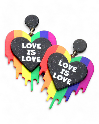 Love is Love Heart Earrings