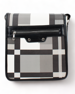 Checkered crossbody bag - black.