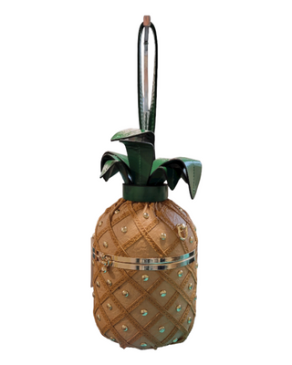 Tan pineapple shapped crossbody/handbag