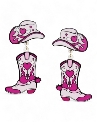 Cowgirl Boot and Hat Earrings