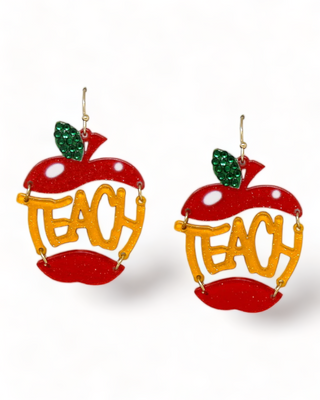School Earrings (Apple/Teach)