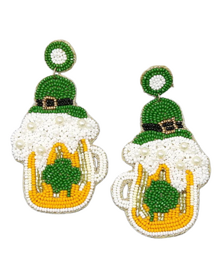 St. Patrick's Day Beer Mug Earrings