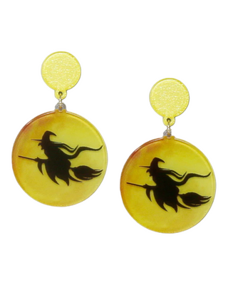 Halloween Witch Resin Earrings